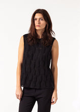 Load image into Gallery viewer, Zip Back Circle Blouse in Black - gray