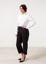 Load image into Gallery viewer, Wide Cropped Trouser in Black - brown