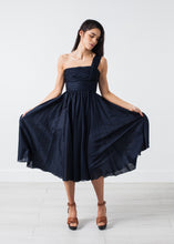 Load image into Gallery viewer, One Shoulder Dress in Navy - purple