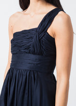 Load image into Gallery viewer, One Shoulder Dress in Navy - purple