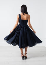 Load image into Gallery viewer, One Shoulder Dress in Navy - purple