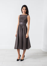 Load image into Gallery viewer, Voile Dress in Grey Pearl - black