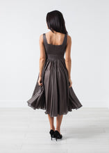 Load image into Gallery viewer, Voile Dress in Grey Pearl - black