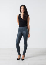 Load image into Gallery viewer, Elenaso Leather Trouser in Cool Grey - orange