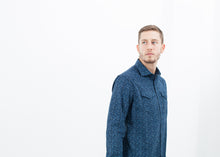 Load image into Gallery viewer, Western Arkansas Button-Up in Blue Floral - yellow