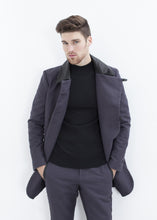 Load image into Gallery viewer, Merino Knit Turtleneck in Black - purple