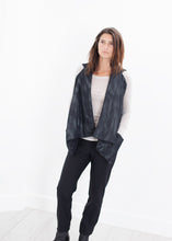Load image into Gallery viewer, Quilted Mesh Waistcoat in Black/White - orange