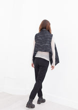 Load image into Gallery viewer, Quilted Mesh Waistcoat in Black/White - orange