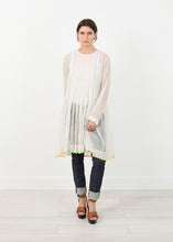Load image into Gallery viewer, Pink Bib Dress in White - indigo