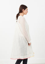 Load image into Gallery viewer, Pink Bib Dress in White - indigo