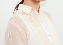 Load image into Gallery viewer, Sheer Rainbow Blouse in White - green