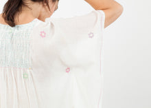 Load image into Gallery viewer, Floral Tent Dress in White - red