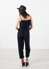 Load image into Gallery viewer, Sleeveless Jumpsuit in Navy - black