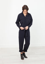 Load image into Gallery viewer, Worker Jumpsuit in Navy - apricot