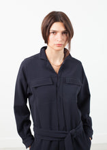 Load image into Gallery viewer, Worker Jumpsuit in Navy - apricot