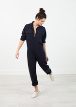 Load image into Gallery viewer, Worker Jumpsuit in Navy - apricot