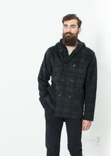 Load image into Gallery viewer, Double Breasted Hoodie in Forest Plaid - yellow