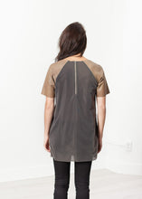 Load image into Gallery viewer, Leather Front Tunic - gray