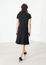Load image into Gallery viewer, Lined Silhouette Dress in Black - blue