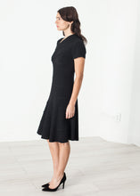 Load image into Gallery viewer, Lined Silhouette Dress in Black - blue