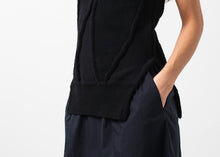 Load image into Gallery viewer, Curved Stripe Knit Tank - green