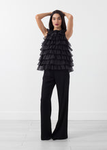 Load image into Gallery viewer, Organza Ruffle Top - green