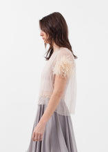 Load image into Gallery viewer, Organza Feather Top - violet