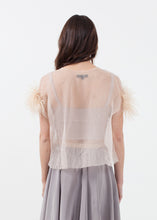 Load image into Gallery viewer, Organza Feather Top - violet