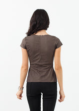 Load image into Gallery viewer, short sleeve button up - orange