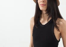 Load image into Gallery viewer, Waffle Tank - black