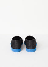 Load image into Gallery viewer, Suede Loafers - Black/Blue - violet