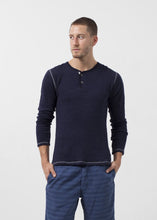 Load image into Gallery viewer, Two Button Henley - white
