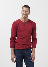 Load image into Gallery viewer, Two Button Henley - white