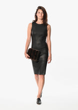 Load image into Gallery viewer, Iranta Leather Dress in Black - brown
