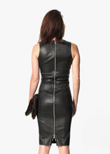 Load image into Gallery viewer, Iranta Leather Dress in Black - brown