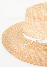 Load image into Gallery viewer, Wrapped Up Hat in Straw/White - white