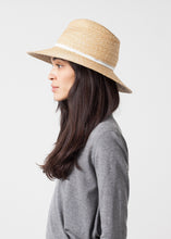 Load image into Gallery viewer, Wrapped Up Hat in Straw/White - white