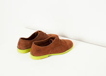 Load image into Gallery viewer, Suede Oxford in Natural/Lime - black
