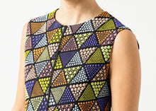 Load image into Gallery viewer, Triangle Sleeveless Dress in Multi - green
