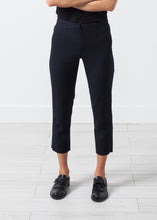 Load image into Gallery viewer, Wool Cropped Pant in Navy - orange

