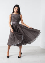 Load image into Gallery viewer, Voile Dress in Grey Pearl - black
