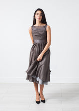 Load image into Gallery viewer, Voile Dress in Grey Pearl - black
