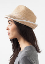 Load image into Gallery viewer, Washboard Hat in Straw/White - violet
