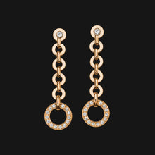 Load image into Gallery viewer, 14k Dangling Pendant Earrings - purple
