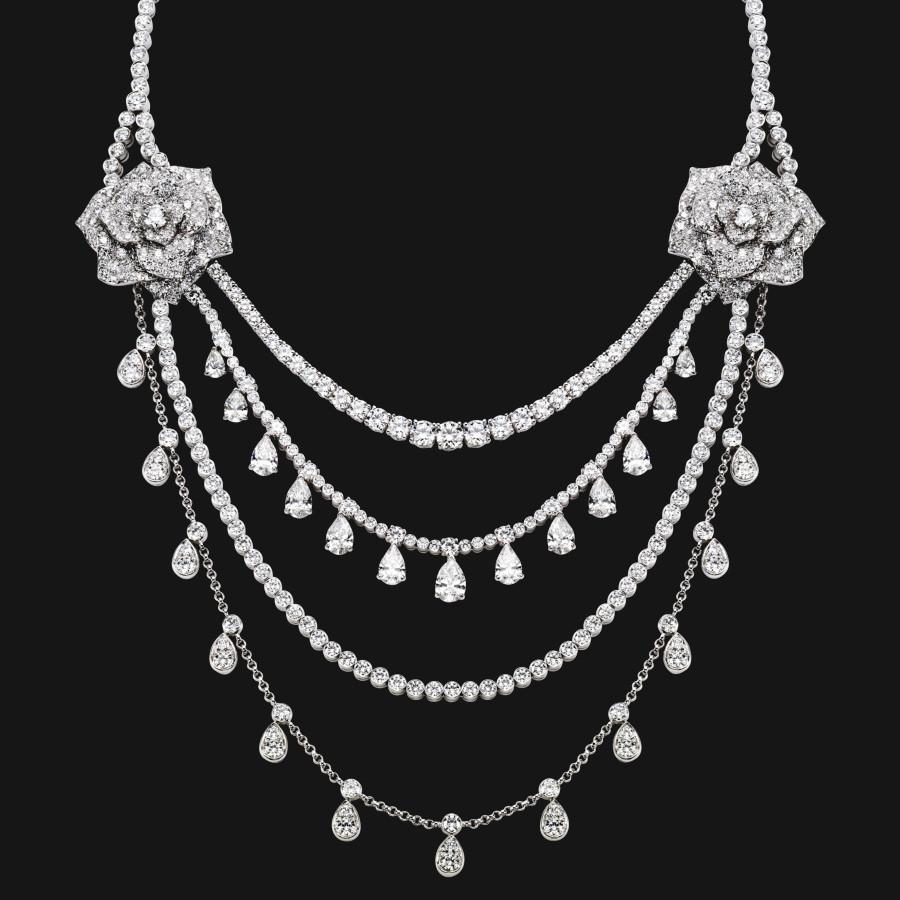 18k Fluid Lines Necklace - purple