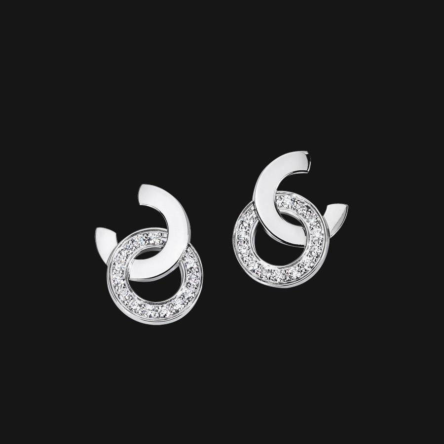 14k Interlinked Earrings - violet