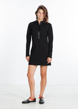 Load image into Gallery viewer, Fleece Jersey Dress in Black - red
