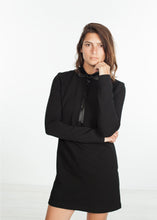 Load image into Gallery viewer, Fleece Jersey Dress in Black - red
