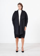 Load image into Gallery viewer, Shahmeena Cocoon Coat in Black - violet
