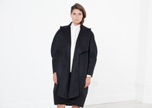 Load image into Gallery viewer, Shahmeena Cocoon Coat in Black - violet
